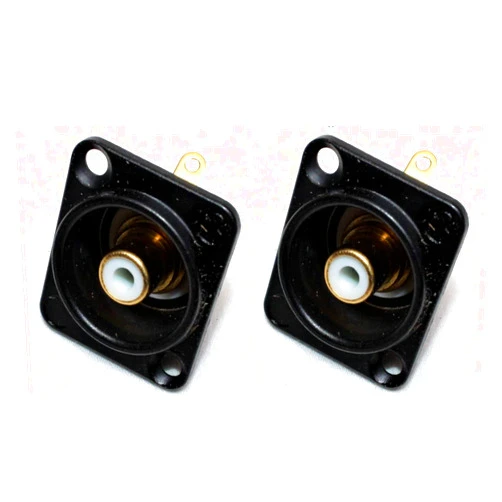 LASE (2) Two Original NEUTRIK NF2D-B-9 RCA Panel Mount Jack White Isolation Washer