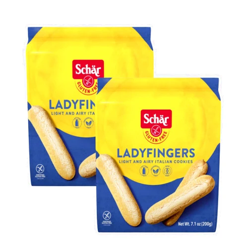 Schar - Lady Fingers - Certified Gluten Free - No GMO's, Lactose, Wheat or Preservatives - (7.1 oz) 2 Pack