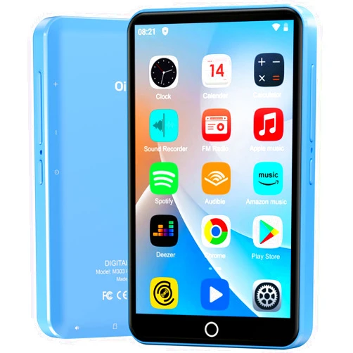 Oilsky 80GB MP3 Player with Bluetooth and WiFi, Android Player with Speaker Mp3 & Mp4 Music Player with Spotify, Amazon Music, Browser, Deezer, 4.0