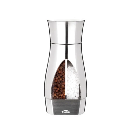 Trudeau - 716451 Trudeau Stainless Steel Manual 2-in-1 Salt and Pepper Mill, 7.5 inches, Silver