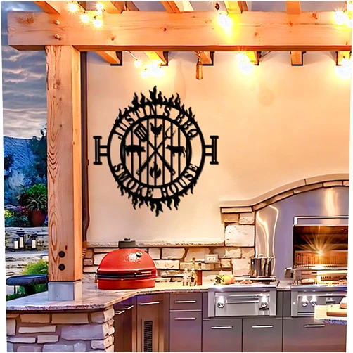 Life4Gifts Personalized Metal BBQ Bar and Grill Sign For Man, Custom Family Name Metal Sign BBQ, Barbecue Metal Sign, Decor Restaurant Bar Pub Club Home Cafe Outdoor Indoor Wall Decor Art Sign