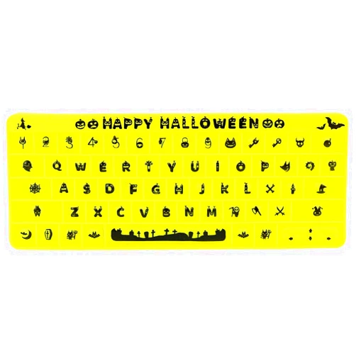 Fetinar Halloween Push Toy Pop Bubble Fidget Sensory Toys Push It Pop Fidget Toys Halloween Keyboard Shape, Pop Silicone Popper Toy Learning Materials Game Gift for Kids (Halloween)