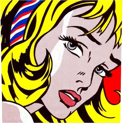 AllPosters US Girl with Hair Ribbon, c.1965 Art Poster Print by Roy Lichtenstein, 12x12