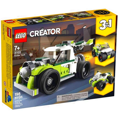 LEGO Creator 3in1 Rocket Truck 31103 Building Kit, Cool Buildable Toy for Kids, New 2020 (198 Pieces)