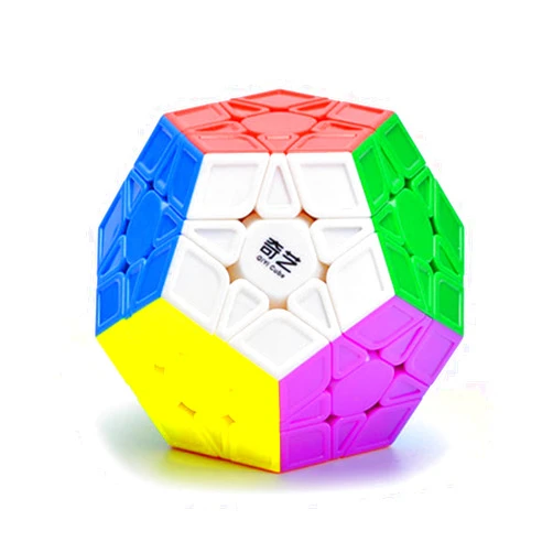 CuberSpeed Pentagonal Dodecahedron Megaminx Sculpted Stickerless Magic Cube QiHeng S Stickerless Sculpted 12 Sided Cube megaminx Speed Cube