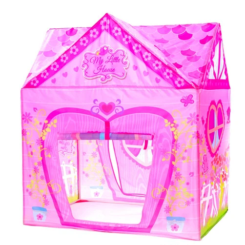 PLAY 10 Kids Tent, Princess Castle Pink Tent for Kids, Kids Playhouse Kids Play Tent, Kids Tent Indoor Playhouse for Kids Outdoor, 37 * 28 * 40inch,Big Enough for 2-3 Little Kids Play Together