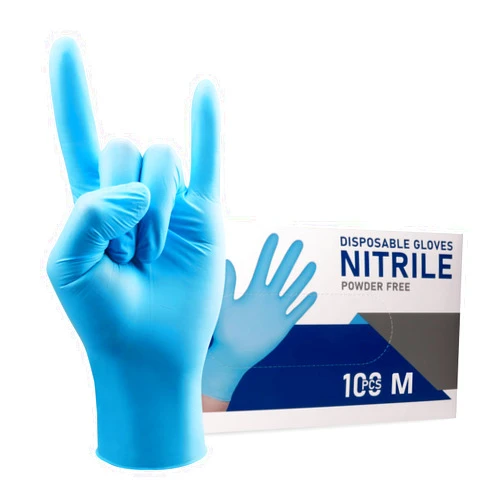 Wostar Nitrile Disposable Gloves Powder & Latex Free 4mil Touch Screen Disposable Non-Sterile Nitrile Exam Gloves