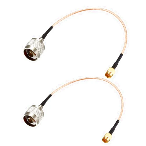 uxcell Coax Extension Cable 50 Ohm 1 Feet SMA Male to N Male RG316 Jumper Cable 2pcs for 3G/4G/5G/LTE/-B/Ham/GPS/WiFi/RF Radio to Antenna
