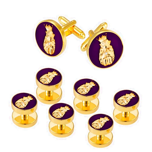 The Quiet Witness 4031849 Pair of Jester Cuff Links and Set of 6 Shirt Studs Tuxedo Formal Dress ROJ Royal Order Jesters Biliken Mirth is KingBilliken