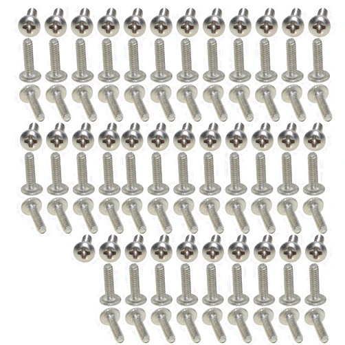 XunLiu 100pcs 304 Stainless Steel Pan Head Phillips Machine Screws M2 7mm
