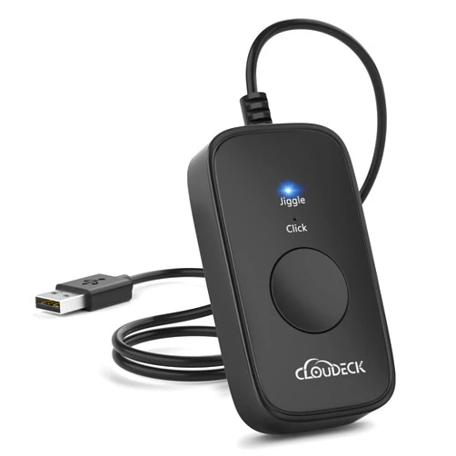 Cloudeck Mouse Jiggler Undetectable, USB Mover, Gaming Automatic Continuous Click Device, Plug & Play, Simulate Mouse Pointer Movement to Prevent PC Sleep