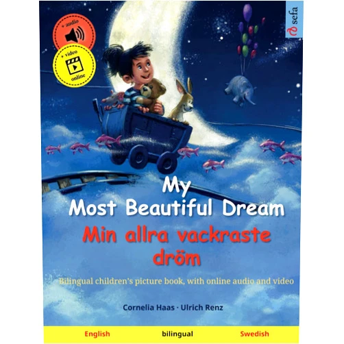 Cornelia Haas,Ulrich Renz,Sefa Agnew,Narona Thordsen My Most Beautiful Dream – Min allra vackraste dröm (English – Swedish): Bilingual children's book, age 3-4 and up (Sefa's Bilingual Picture Books – English / Swedish)