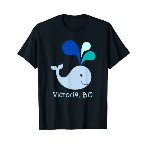 Proud Canadian Sailors & Ocean Lovers Victoria BC Canada Cute Whale Lover Cartoon T-Shirt