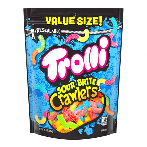Trolli Sour Brite Crawlers Gummy Worms, 28.8 Ounce 28.8 Ounce (Pack of 1)