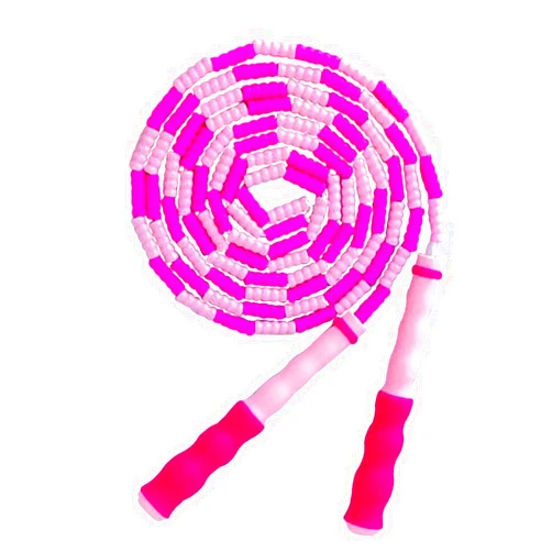 TYSISKNO Jump Rope for Kids Girls and Boys, Soft Beaded Jump Ropes, Adjustable Skipping Rope, Tangle-Free Segmented Rope for Kid and Women Men Adults Exercise, Keeping Fit, Training - 9.2Ft