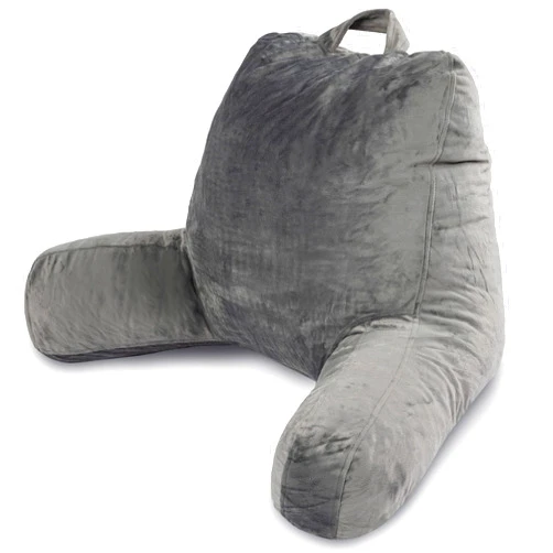 Milliard Reading Pillow with Shredded Memory Foam, Large Adult Backrest with Arms, Back Support for Sitting Up in Bed with Washable Cover (Sit up Pillow)