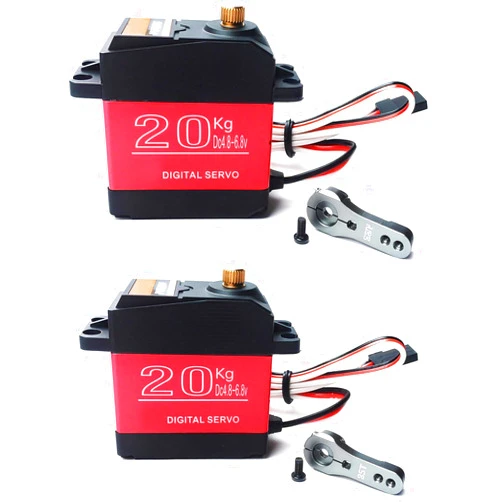 KEAcvise 2 Packs 20kg Digital servo Motor high Torque Full Metal Gear Waterproof for rc Model DIY, ds3218mg, 270° Control Angle