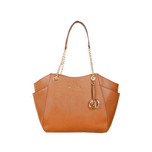 Michael Kors Jet Set Travel Large Chain Leather Shoulder Tote Bag Luggage