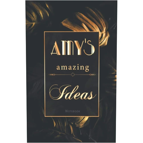 Amanda Miggs Amy´s Amazing Ideas: Personalized Journal Moleskin. Personalized Notebook Cover - 6 x 9 Inches. 120 Blank Pages College Ruled. Aesthetic Self Worth ... Decor (Personalized Notebooks With Name)