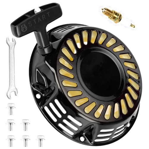 Fvrito Pull Recoil Starter Start for 196cc 5.5hp 6.5hp Hensim Baja Warrior Heat Mb165 Mb200 Mini Bike Blaster BB65 Sand Dog SD65 Trax TX65 Go Kart 163cc JF168 JF200 GX160 GX200 Generator Lawnmower