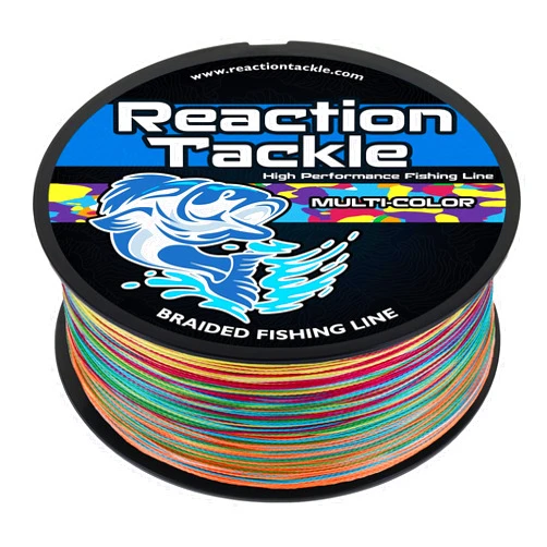 Reaction Tackle Braided Fishing Line - Pro Grade Power Performance for Saltwater or Freshwater Fish - Colored Fishing Line Braid for Extra Visibility
