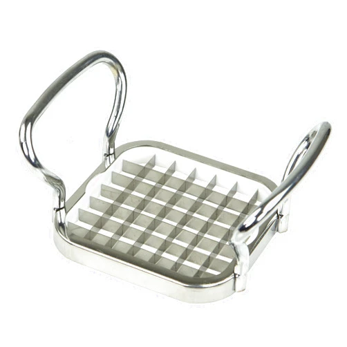 Home Basics French Fry Cutter By Home Basics, French Fry Cutter Stainless Steel French Fry Slicer | With Easy Grip Handles,Silver