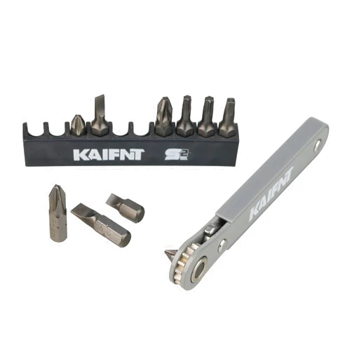 KAIFNT K451-011 Ultra Low Profile Mini Ratchet Wrench Set, 1/4-Inch Drive, 11-Piece