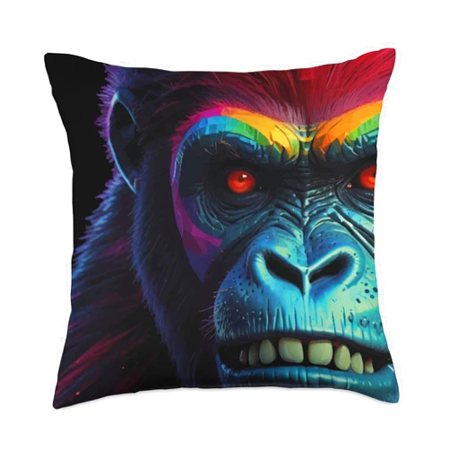 BOEC gear 96.4% Silverback Gorilla, Attitude, gym apparel, body buildi Throw Pillow