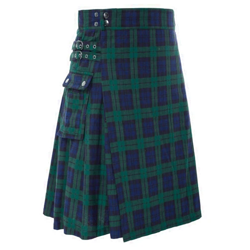 Scarlet Darkness Scottish Mens Kilt Traditional Highland Tartan Utility Kilt