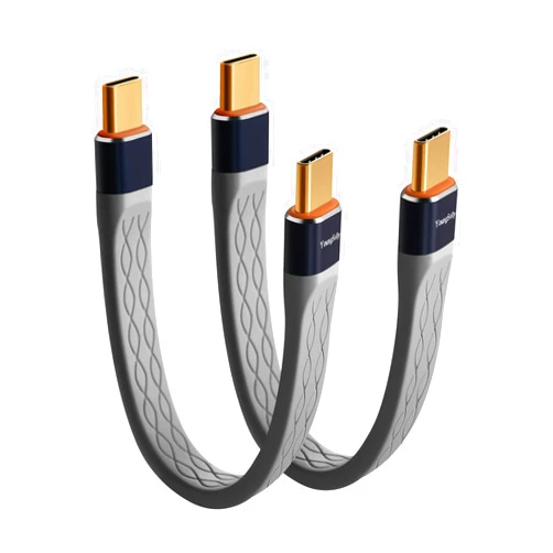 YoungSelly 2Pack Male to Male 0.4Ft USB C Flex Adapter, Compatible with Thunderbolt 4/3, USB4/3, Support 240W Fast Charging, 8K Display, 40Gbps Data Transfer.