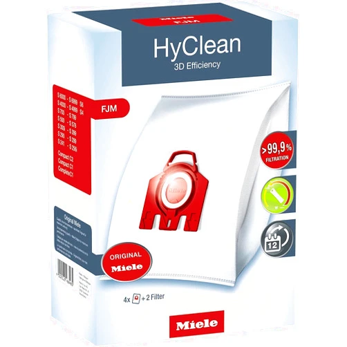 Miele Original AirClean 3D Efficiency FJM Vacuum Cleaner Bags Compact C2, Compact C1, Complete C1, S6 and S4 Vacuum Cleaners