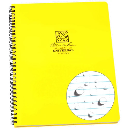 Rite in the Rain Weatherproof Side Spiral Notebook, 8.5