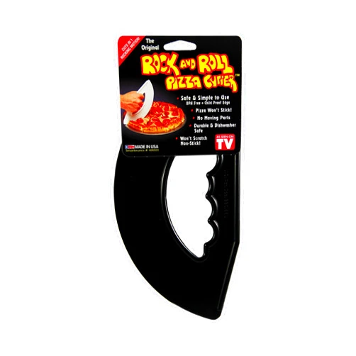 Smartwares Rock'n Roll Pizza Cutter, Plastic, Non-Stick, Rocking, 9 inch, Made in USA, Black