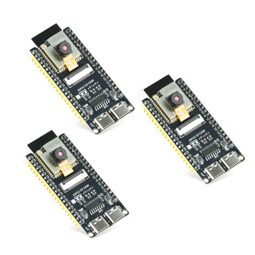 FORIOT 3Pcs ESP32-S3-CAM Development Board with OV3660 Camera, ESP32-S3-WROOM N16R8 Module with Dual Type-C Interface Support Wi-Fi and Bluetooth MCU Microcontroller for IoT, DIY and AI Project