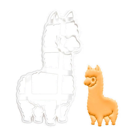 Bakerlogy Cute Alpaca cookie cutter, 1 piece - Bakerlogy