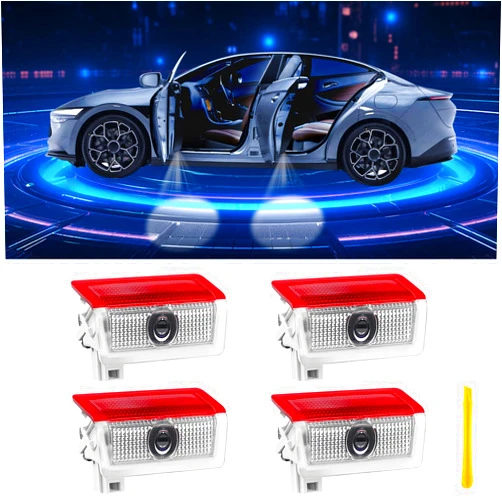 LOWEEY Car Door Lights Logo Projector Puddle Lights Compatible with A B C E M GL GLA GLC GLE Class Accessories, No Fade 4K-HD Car Welcome Lights(4 Pack)