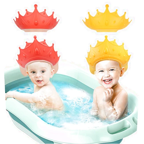 Ewinever 2PCS Baby Shower Cap for Kids, Adjustable Baby Hair Washing Shield Toddler Visor Hat for Eyes and Ears Protection Shampoo Cap for 0-9 Years Old Children