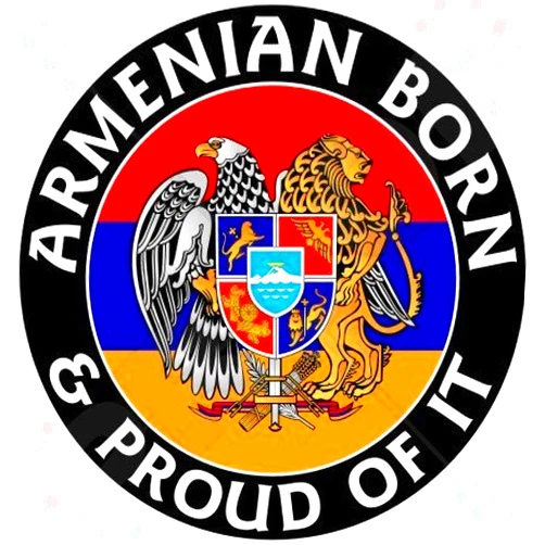 StickersWorld ARMENIA Armenian Born & Proud 100mm (4