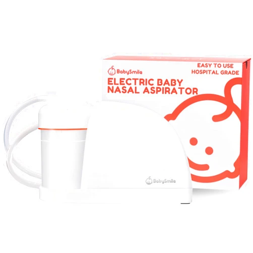 Baby Smile BabySmile | Electric Baby Nasal Aspirator | Hospital Grade Nose Suction for Newborn | 3 Suction Level Snot Sucker for Toddlers | Boogers/Mucus (Large)
