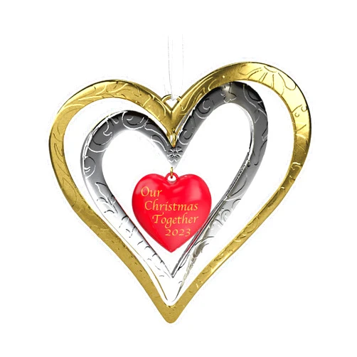 Hallmark Keepsake Christmas Ornament 2023, Our Christmas Together, Metal Love Ornament, Wedding Gifts