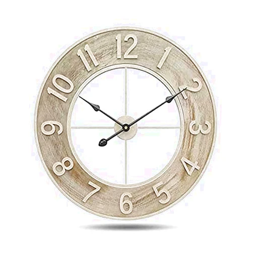 MLSJM Outdoor Garden Wall Clock, 23inch Weatherproof Silent Metal Garden Clock Silent Battery Operated Garden Clock for Indoor Outdoor