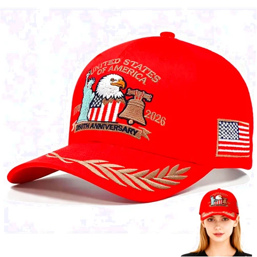 Eiohiuy Eagle-United States 250 Anniversary USA Hat, 1776-2026 Adjustable Embroidered Patriotic Hats 250th American Hat for Men Women