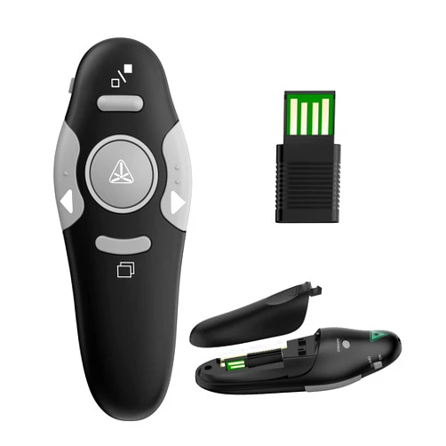 QUI Presentation Clicker Wireless Presenter Remote Clicker for PowerPoint Presentation Remote, PPT PowerPoint Slide Advancer for Mac/Windows/Linux, Computer/Laptop, Google Slide/PPT/Keynote