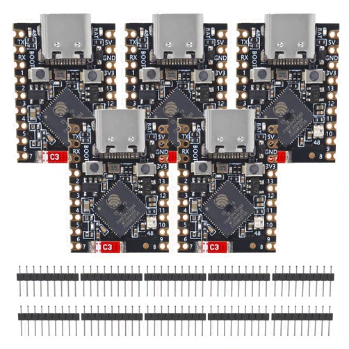 ACEIRMC Type-C Supermini ESP32-S3 Development Board Supermini Development Board 2.4GHz WiFi Bluetooth 160MHz Running Frequency Compatible with Arduino (5pcs)