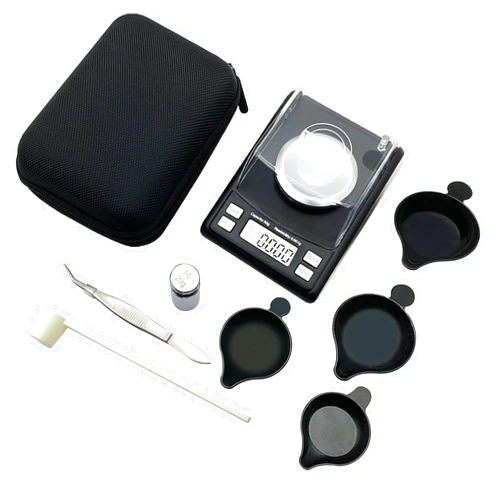 TOPWEIGH Milligram Scale with Case, 4 Powder Pans, mg Scale, 50g by 0.001g, Digital Powder Scale for Supplement,6 Weighing Units,Includes Calibration Weight,2 Scoops,Tweezers (Batteries Included)
