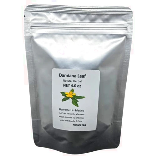 Nature Tea Damiana Leaf - Turnera diffusa Premium Loose Leaf from 100% Nature (8 oz)