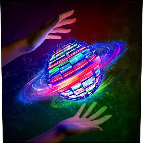 Amoyasite Easter Basket Essentials for Kids, Flying Orb Ball for Teens 6-12+ Years Old, Upgrade Motion Sensor Hover Boomerang Ball, Lighting Flying Magic Spinner, Cool Drone Toys for Girls Boys Teens Adults
