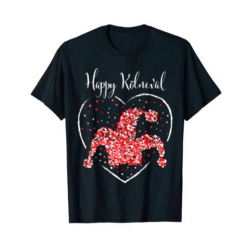 Kölner Karneval Fasching Konfetti Kostümersatz Cologne Red White Carnival Jester Cap Fancy Dress Confetti T-Shirt