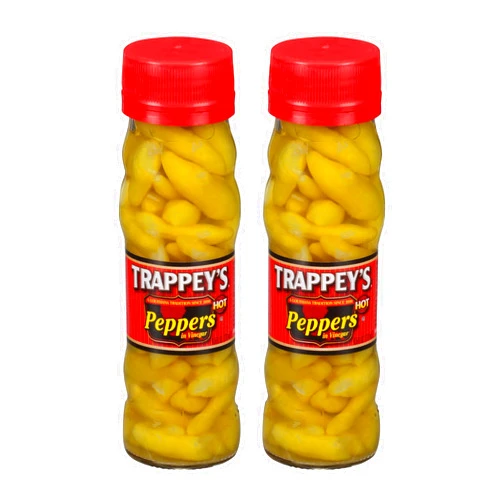 Trappey's Trappeys Peppers in Vinegar, Hot, 4.5 oz (2 Pack)