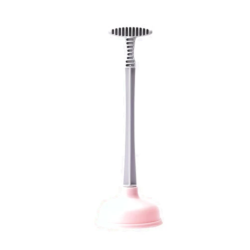 NYSUZHOUJI Toilet Plunger Rubber Plastic Strong Suction Efficient Clog Remover Bathroom (Pink)